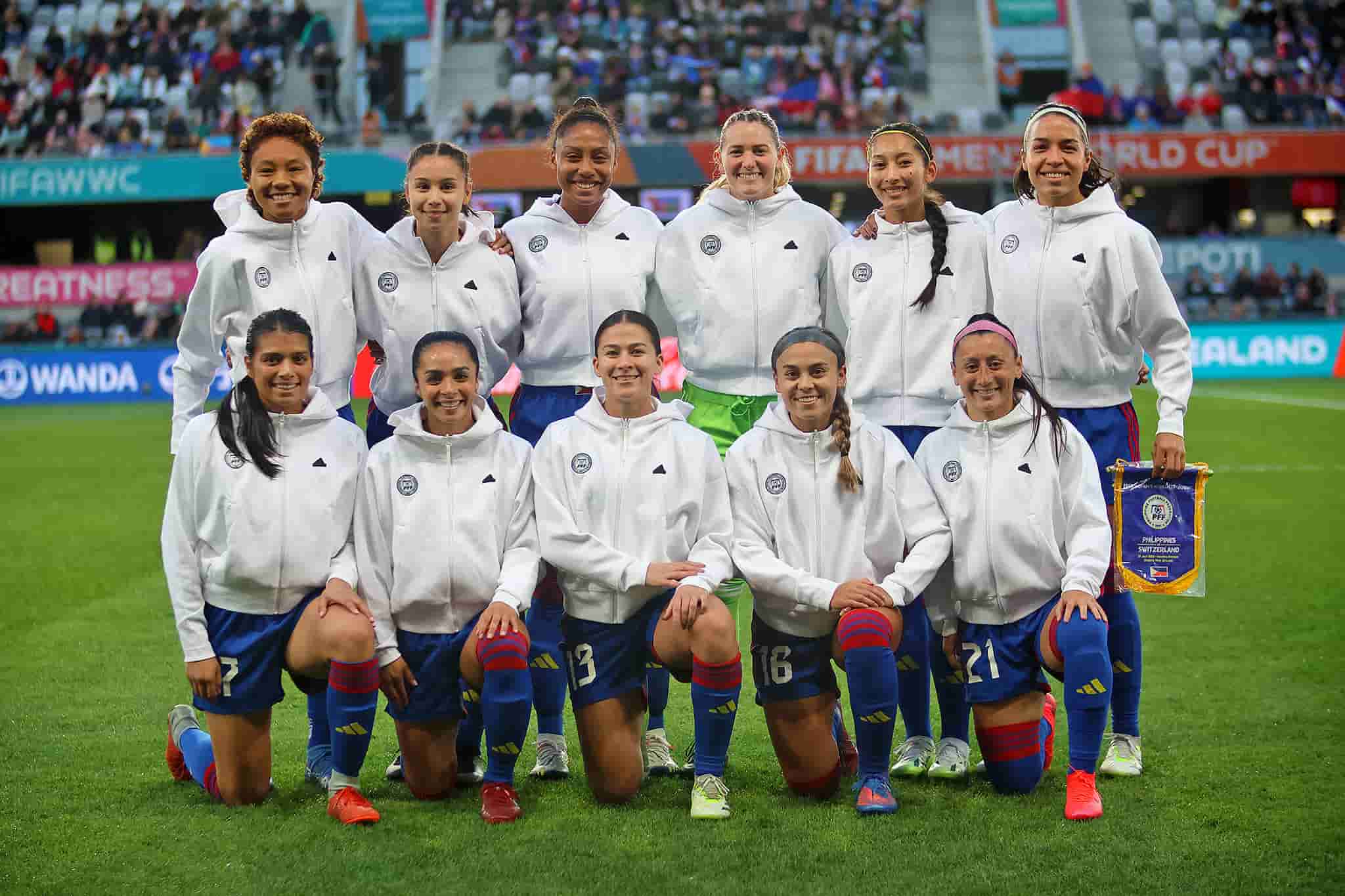 The starting eleven of the philippines in their debut in the 2023 FIFA women's world cup versus switzerland