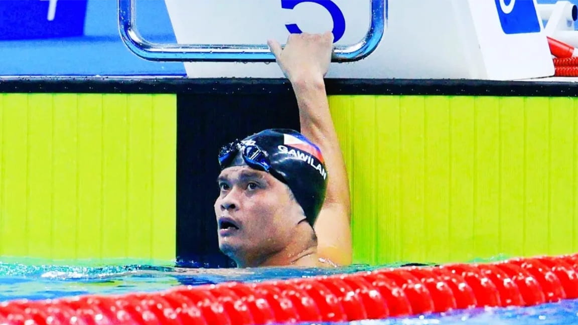 ernie gawilan in a swimming race during the 4th asian para games in hangzhou, china