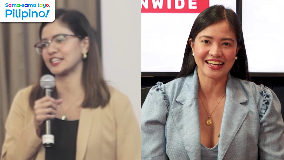 DJ Ellanie during the 2020 Radyo Natin Convention (left) and now (right).