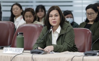 VP Sara Duterte during House Committee hearing.